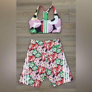 ADIDAS x Marimekko Sports bra + Bike Short set